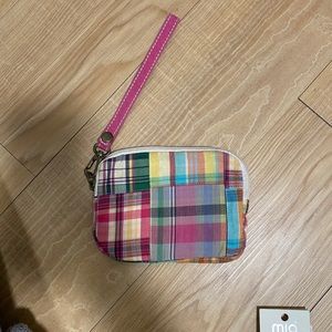 Plaid wristlet